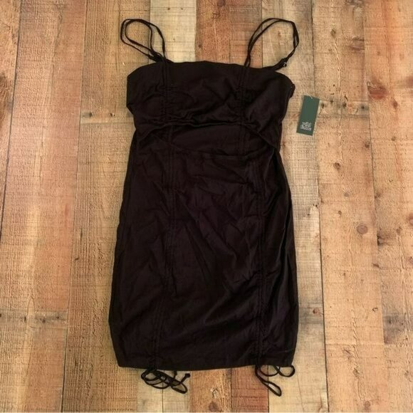 NWT Wild Fable women's size x-large sleeveless mini dress with mid opening black - Picture 1 of 9